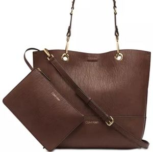 Calvin Klein Reversible Handbag Tote with Pouch